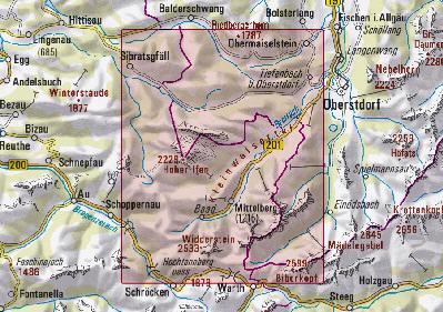 Blattschnitt Alpenvereinskarte BY 2