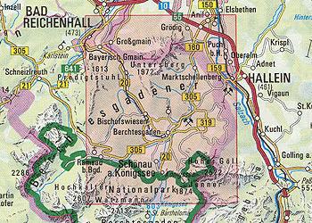 Blattschnitt Alpenvereinskarte BY22