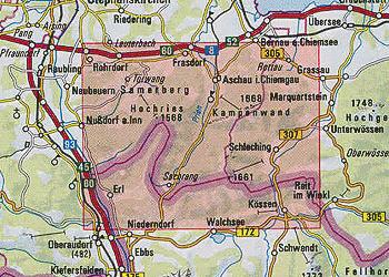 Blattschnitt Alpenvereinskarte BY17