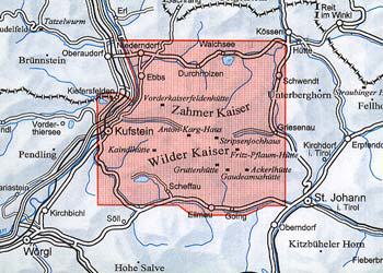 Blattschnitt Alpenvereinskarte 8