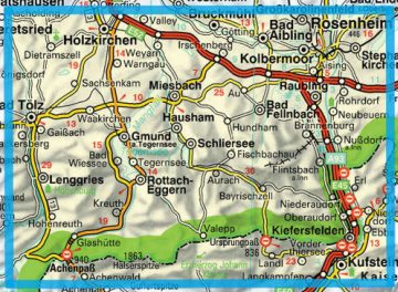 Karte Tegernsee / Mangfallgebirge