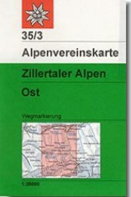 Alpenvereinskarte Zillertaler Alpen Ost